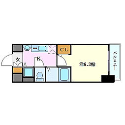 プレサンス金山グリーンパークス 1Kの間取図画像