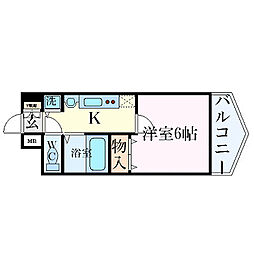 プレサンス新栄リミックス 1Kの間取図画像