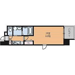 パルティール浅間町 1Kの間取図画像