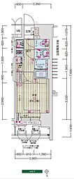 プレサンス葵デュリス 1Kの間取図画像