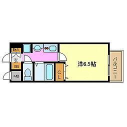プレサンス新栄デコール 1Kの間取図画像