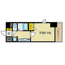 プレサンス千種駅前ネオステージ 1Kの間取図画像