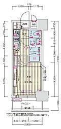 プレリス丸の内オーレル 1Kの間取図画像