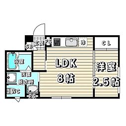 FilaAlta上前津 1LDKの間取図画像