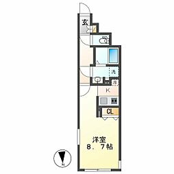ルミナスパレス千代田 1Kの間取図画像