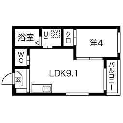 DELSOLIKOMA 1LDKの間取図画像
