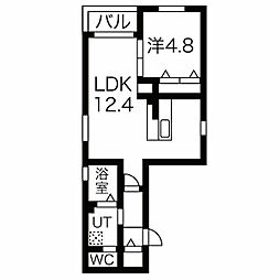 NAGOYAtheCANAL 1LDKの間取図画像