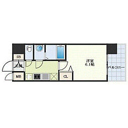 ディアレイシャス金山 1Kの間取図画像