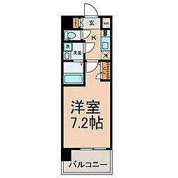 UURコート名古屋名駅 1Kの間取図画像