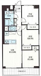鶴見スカイハイツA棟 3LDKの間取図画像