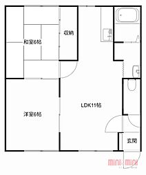 マンションおかひさ 2LDKの間取図画像