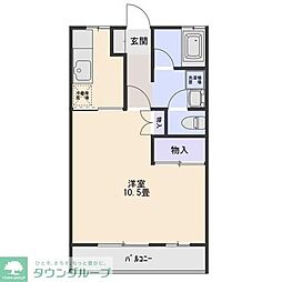 ハイツ大利根2 1Kの間取図画像