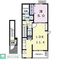 ラ・ナチュール1 1LDKの間取図画像
