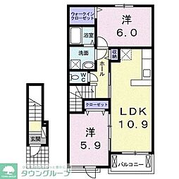ハピネスガーデン 2LDKの間取図画像