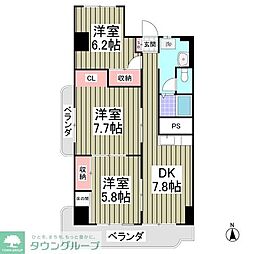 坂口コーポ 3SDKの間取図画像
