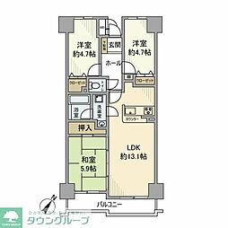 ダイアパレスビッグウィング深谷 3LDKの間取図画像