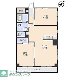 シェモワ前橋 2LDKの間取図画像