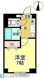 ペパンシェソワ2 1Kの間取図画像