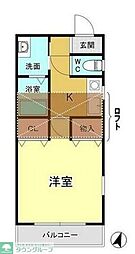レジデンスTM久下 1Kの間取図画像
