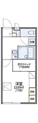 レオパレスフォレー 1Kの間取図画像