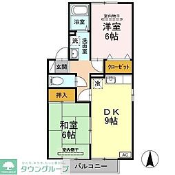 エクレールA 2DKの間取図画像