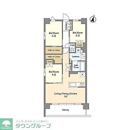 グランカーサ川口青木町公園 3LDKの間取図画像