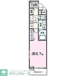 ヒカルサ熊谷ノース 1Kの間取図画像