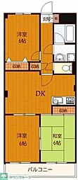 CieloGarden1 3DKの間取図画像