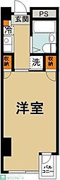 パルティーレ熊谷 1Kの間取図画像