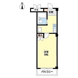 エンティ上小出 1Kの間取図画像