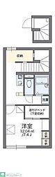 レオパレスレジデンスアオキ 1Kの間取図画像