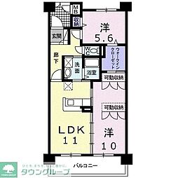 グランリーガ 2LDKの間取図画像