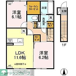 ケイト 2LDKの間取図画像