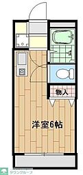 アルムコーポ深谷 ワンルームの間取図画像