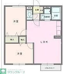 フォレストパーク2 2LDKの間取図画像