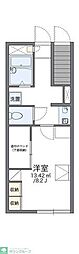 レオパレスピュアハイツ江木 1Kの間取図画像