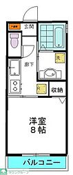 シーズンハイツ 1Kの間取図画像