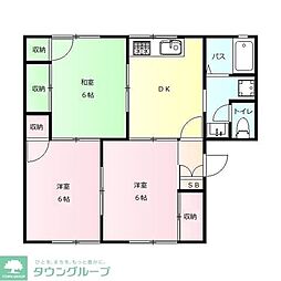 コンフォールC 3DKの間取図画像