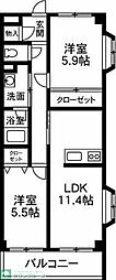 K&Aパレス 2LDKの間取図画像