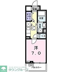 エクシード3 1Kの間取図画像