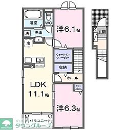 シュティルハイム2 2LDKの間取図画像