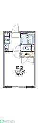 レオパレスルミエール2 1Kの間取図画像