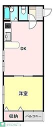 セイラBOX飯塚1 1DKの間取図画像
