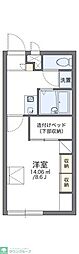 レオパレスK&K 1Kの間取図画像