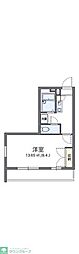 レオパレスプリエール 1Kの間取図画像