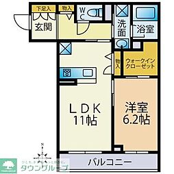 アイゾーン末広 1LDKの間取図画像