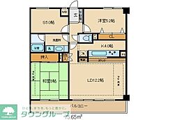 エクレール高崎 2SLDKの間取図画像