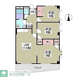 ラ・デファンスミキ 3SDKの間取図画像