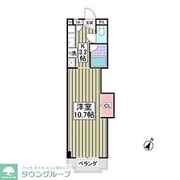 エルプレシア前橋 1Kの間取図画像