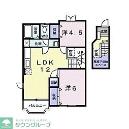 ペイトン・プレイスA 2LDKの間取図画像